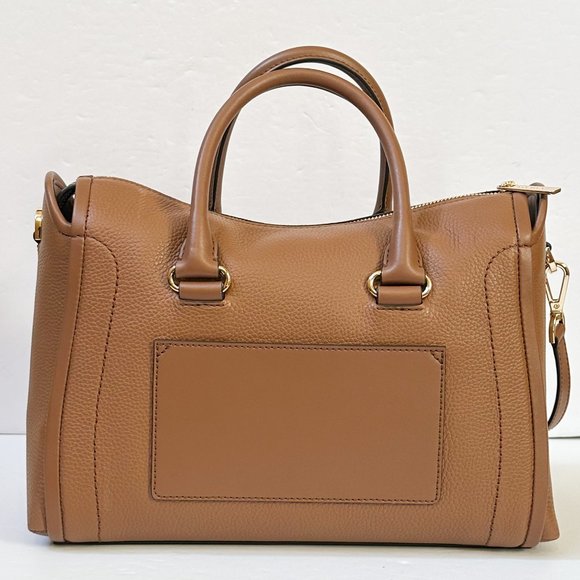 Michael Kors Carine Large Satchel Shoulder Crossbody Bag Brown - Picture 9 of 14